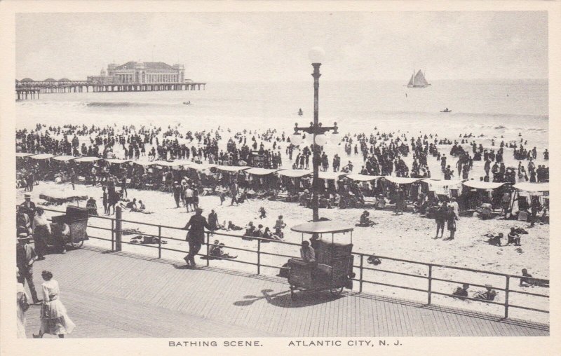 New Jersey Atlantic City Bathing Scene Albertype sk1744