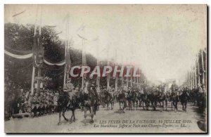 Old Postcard Fetes The Army Victory in Paris July 14, 1919 The Marshals Joffr...