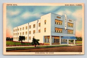 Miami Beach Florida Croton Hotel Postcard