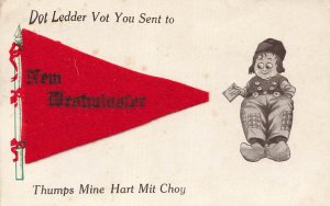 NEW WESTMINSTER PENNANT-DUTCH KID POSTCARD