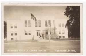 Court House Marshfield Missouri 1943 RPPC Real Photo postcard