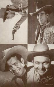 Cowboy Actors 4in1 Exhibit Arcade Card Fred MacMurray Don Coleman Tex Ritter