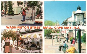 Vintage Postcard 1985 Washington Street Mall Shopping Center Cape May New Jersey