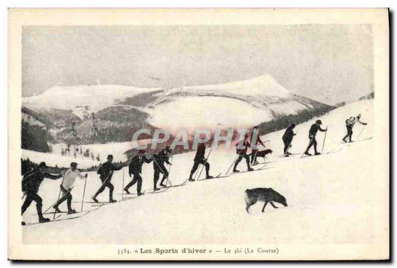 Old Postcard of Sports & # 39hiver Ski Race Ski