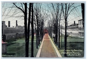 c1910's Court Showing Industrial Shops State Prison Auburn NY Unposted Postcard
