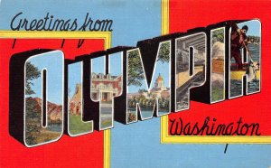 Olympia, Washington, Greetings From Olympia, Large Letters, AA370-23