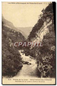 Old Postcard Vallee de la Loue Mouthier Haute Pierre Ravides Loue has Between...