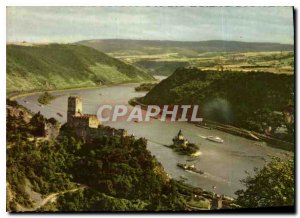 Modern Postcard Burg Gutenfels und die nei Pfalz Kaub am Rhein