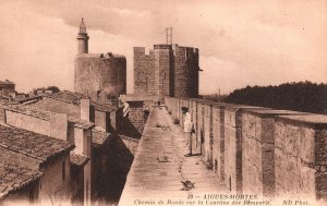 Postcard 1910s Aigues-Mortes Chemin de Ronde sur la Courtine des Remparts France