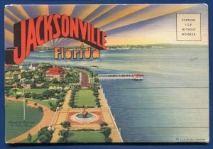 Jacksonville Florida fl Atlantic Beach Souvenir Postcard Folder