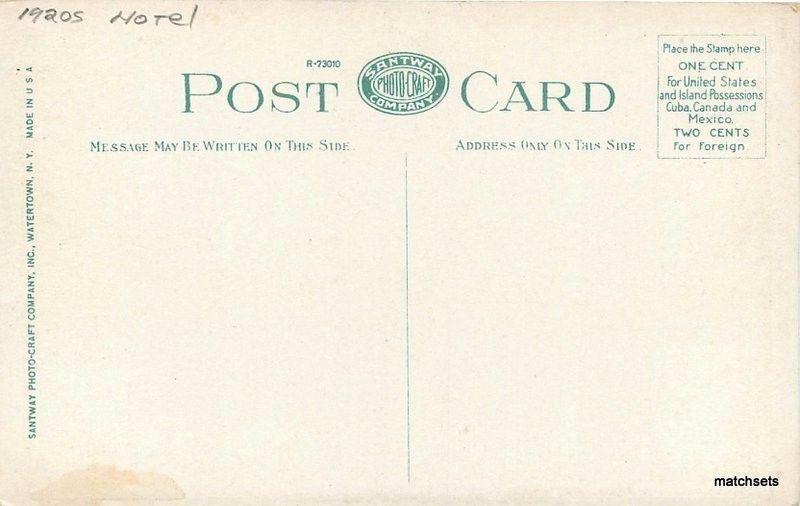 1920s Adirondack New York Paul Smiths Hotel Santway Photocraft postcard 41712