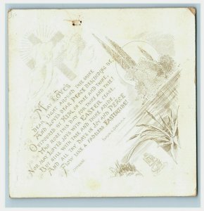 1880s-90s Raphael Tuck Easter Card Poem Beautiful Pansy #S