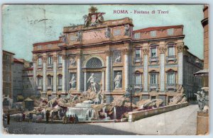 c1900s Rome, Italy Trevi Fountain Lazio Baroque Architecture History Unesco A277