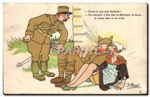 Old Postcard Fantasy Militaria Spahn