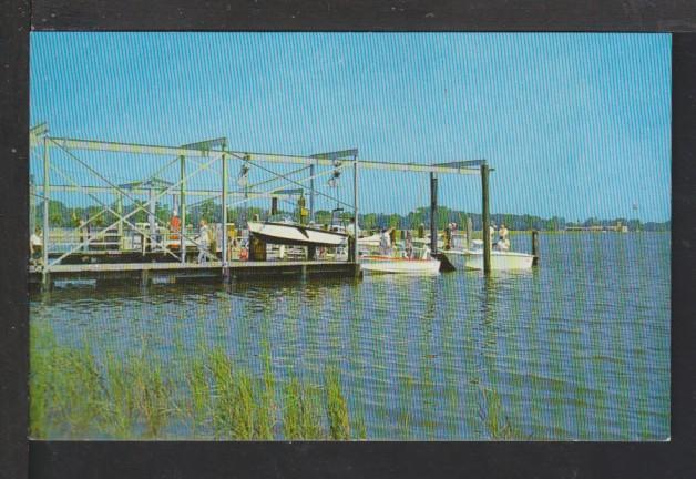 Yacht Club Basin,Brunswick,GA Postcard 