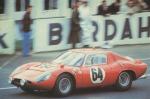 Abarth M.Martin & Mesenger 1967 Le Mans Car Race Postcard