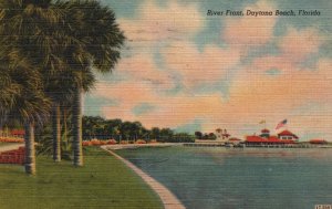 Vintage Postcard 1947 River Front Waterfront Daytona Beach Florida FL