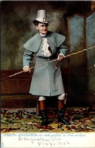 Vtg Joseph Jefferson as Bob Acres in The Rivals 1906 Raphael Tuck Postcard