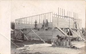 D52/ Occupational RPPC Photo Postcard c1910 Building Construction Carpenters 14