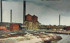 1900's Bingham Smelters Utah Postcard Kennecott Copper Mine Mining