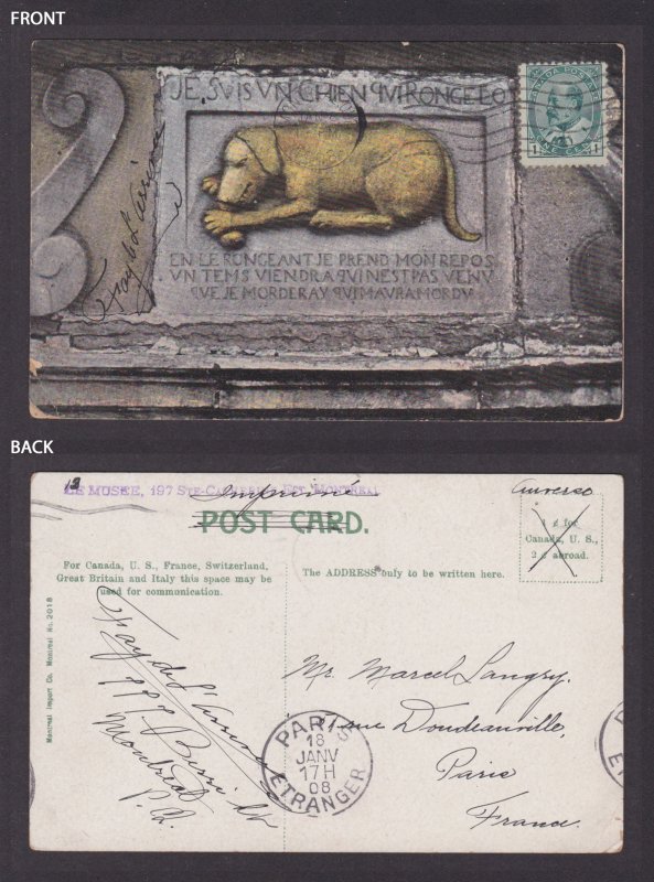 Postcard, CANADA, Quebec , The Golden Dog