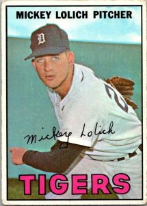 1967 Topps Baseball Card Mickey Lolich Detroit Tigers sk2272