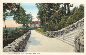 ASHEVILLE NORTH CAROLINA NC~APPROACH TO GROVE PARK INN~POSTCARD