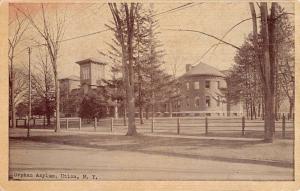 Utica New York Orphan Asylum Street View Antique Postcard K68728