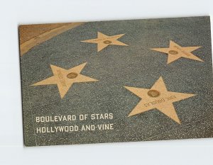 Postcard Boulevard Of Stars, Hollywood And Vine, Los Angeles, California