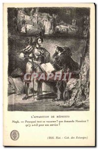 Old Postcard The Apparition Of Mephisto Faust