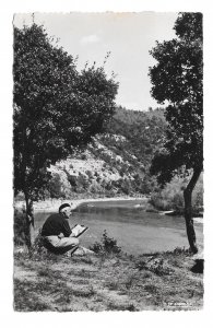 France Painter Peintre du Veron Artist Greoux Les Bains Andre Leconte 1957 RPPC