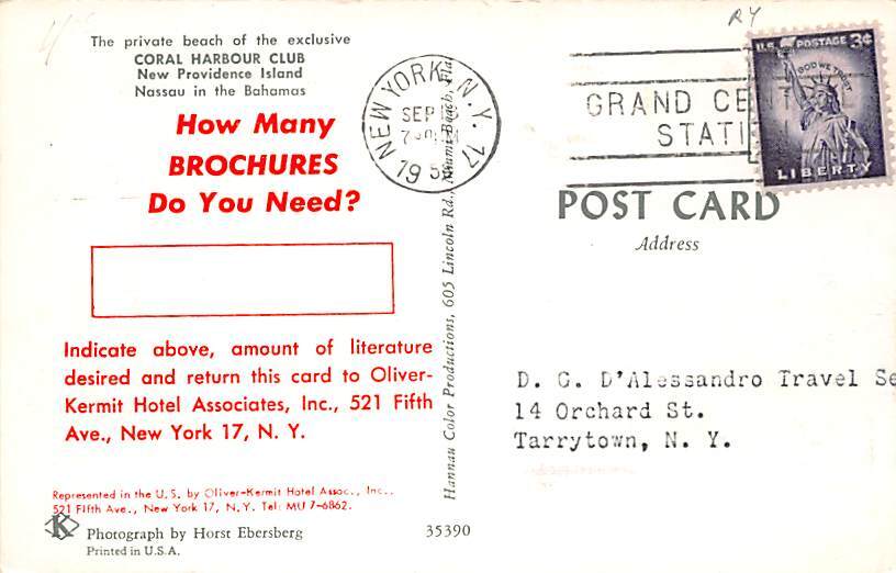 Coral Harbour Club New Provicence Island Nassau in the Bahamas 1953