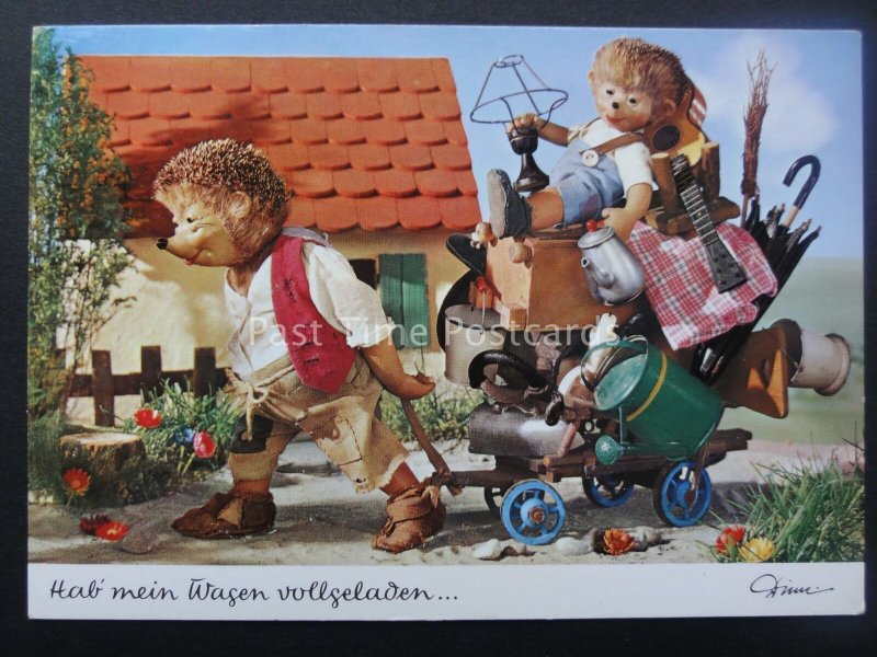 Mecki Hedgehog MOVING HOUSE THEME c1970/80's Postcard by Diehl Film 428