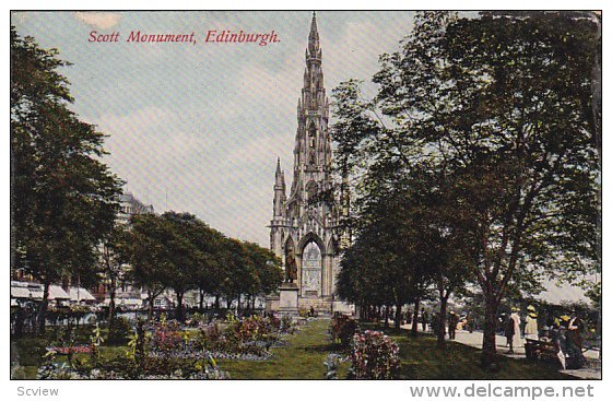 Scott Monument, Edinburgh, Scotland, 1900-10s