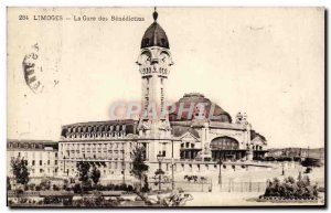 Old Postcard Limoges La Gare des Benedictins