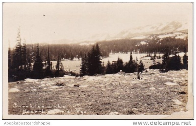 Brooklgn Lake Near Laramie Wyoming Real Photo