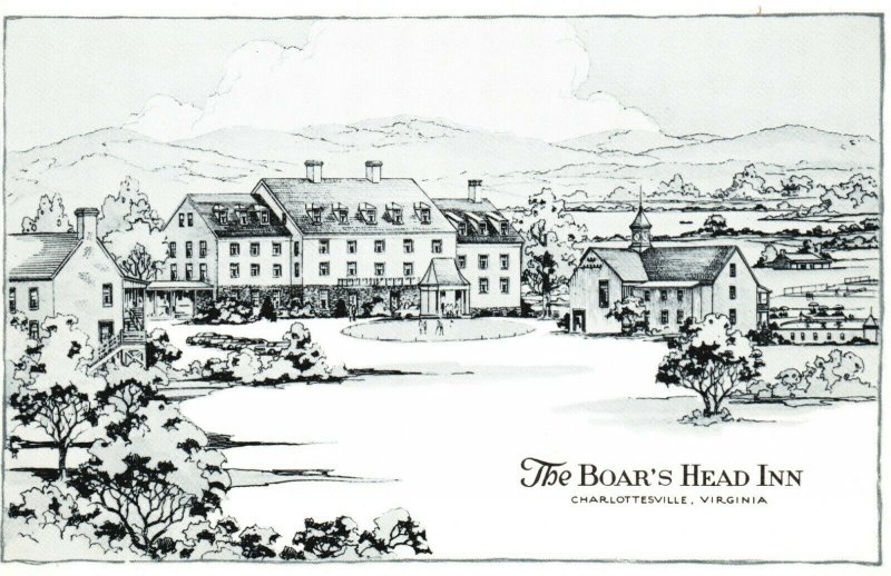 Vintage Postcard 1978 The Boar's Head Inn Charlottesville VA Old Mill Room