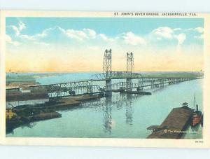 Unused W-Border BRIDGE SCENE Jacksonville Florida FL H8251