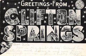 Greetings From Clifton Springs, New York USA 1945 