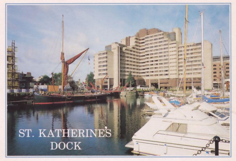 St Katherines Dock London 1970s Postcard