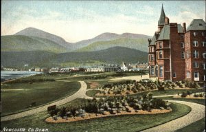 Newcastle Ireland County Down Bird's Eye View c1910 Vintage Postcard