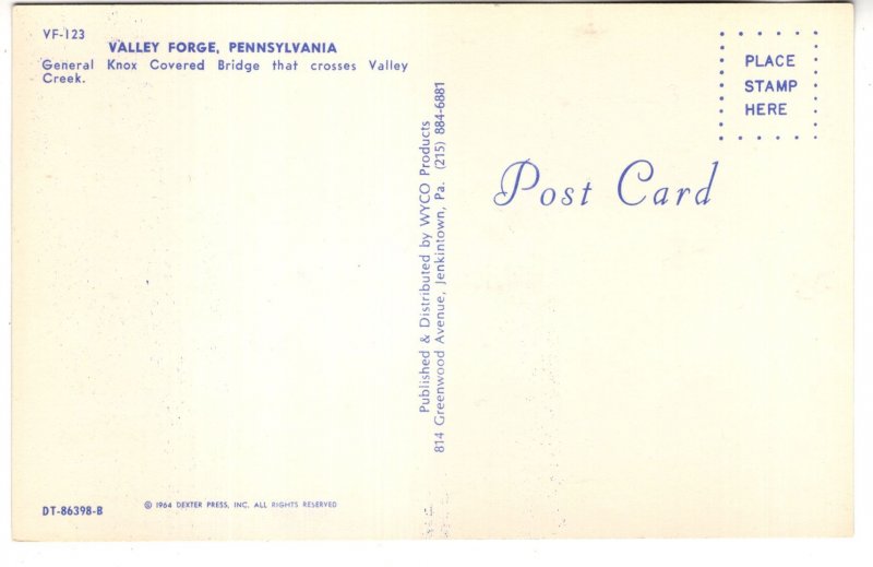 General Knox Covered Bridge, Valley Forge Park, Pennsylvania