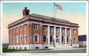 LIVINGSTON, MT Montana    POST OFFICE    1919  RPO   Postcard