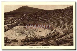 Old Postcard From Athens Theater Bacchus
