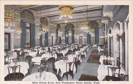 Washington Seattle Interior Main Dining Room Washington Hotel