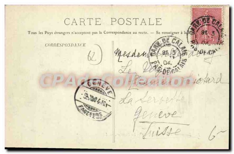 Old Postcard Le Portel The Beach and Cliffs