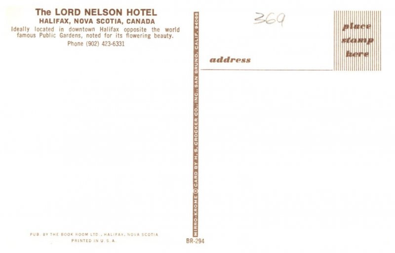 Canada  Halifax N.S. Lord Nelson Hotel