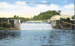 Hamlin Lake Dam - Ludington MI, Michigan - Linen