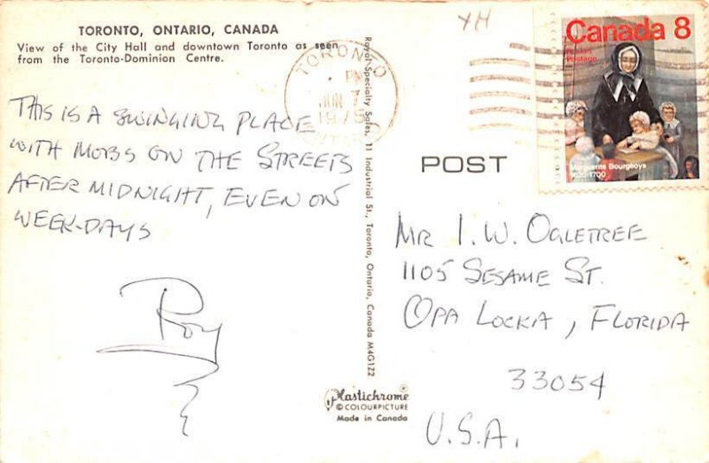 City Hall Toronto 1975 