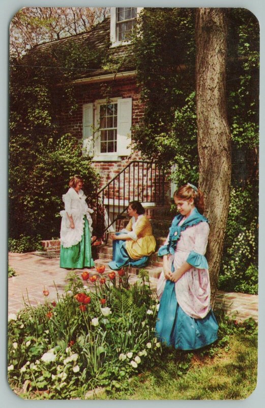 Dover Delaware~Three Ladies Sitting Next To Trees~Vintage Postcard